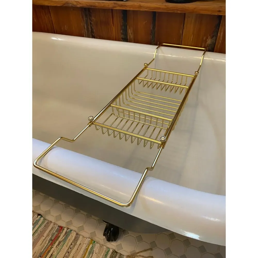 West Elm Gold Bath Caddy